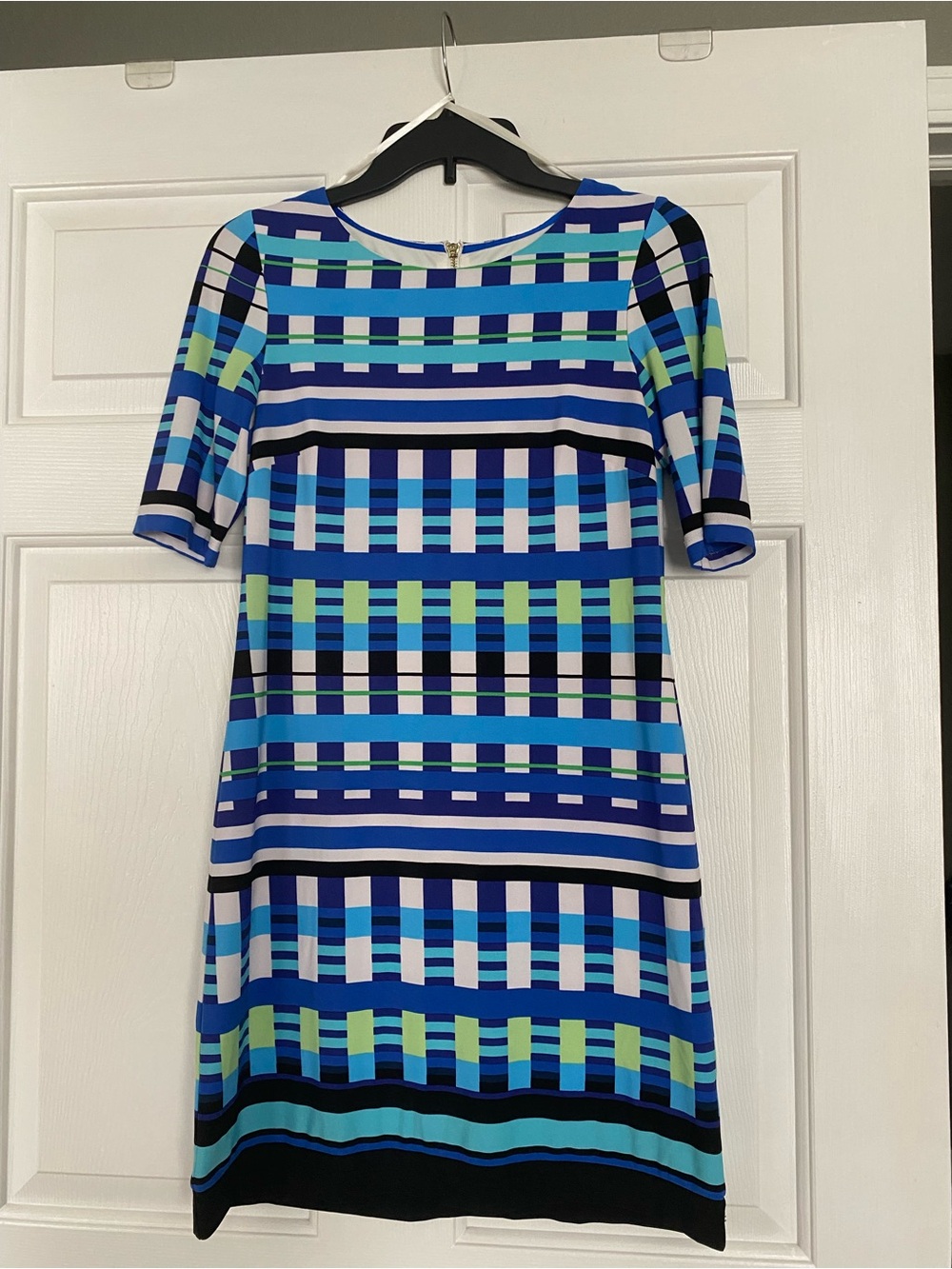 OP Blue, Light Blue & Green Striped Midi Dress